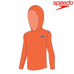 Speedo Swim top t-shirts rashguard with head cover l/sleeve rash top hooded