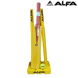 Alfa Cricket Set Plastic (Bat + Stump + Ball) #5