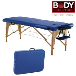 Body sculpture Massage table foldable w/carry bag wooden frame adjustable 62-87cm