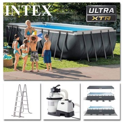 Intex Pool with ultra frame rectangular set 26356uk 6+ yrs 18ft x 9ft x 52"