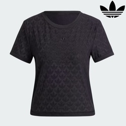 Adidas originals T-shirts r-neck lace crop tee s/sleeve