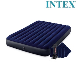 Intex Queen dura-beam classic downy airbed with hand pump 64765