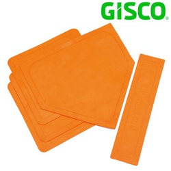 Gisco Softball drop base rubber (set of 5) 61102