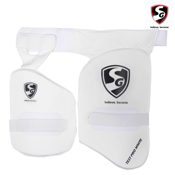 Sg Thigh guard and thigh guard inner test pro white combo rh men ...